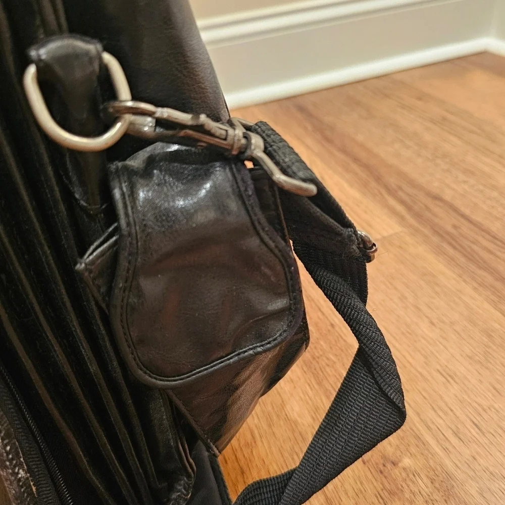 Leather Laptop Men's Bag Black Classic